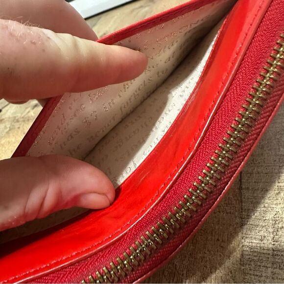 Kate Spade Red Patent Leather Zip Around Wallet - Picture 6 of 15